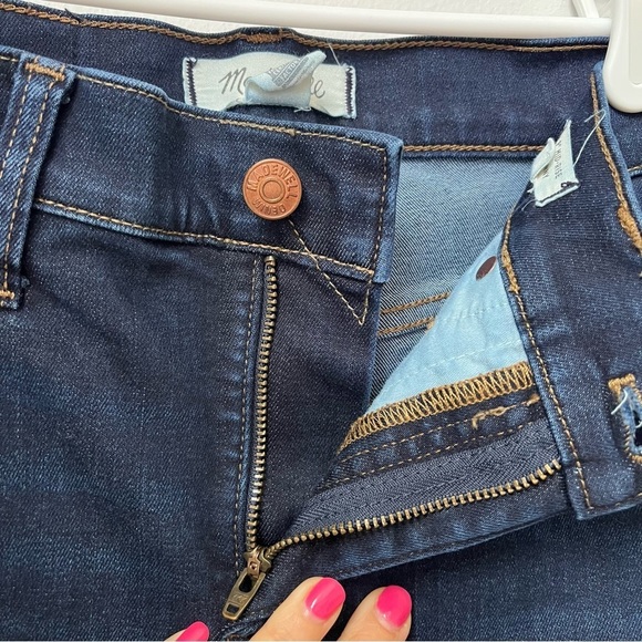 Madewell 9” Mid-Rise Skinny Jeans Women's Size 26 Dark Wash - Picture 6 of 15